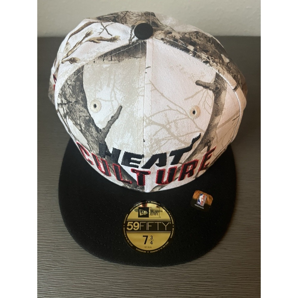 Miami Heat New Era Culture Realtree Edge Camo 59fifty 7 3/4 NBA Logo Hat NWT